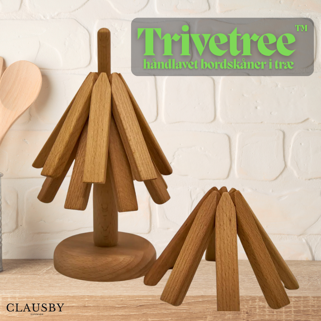 Trivetree™ – Træ Bordskånere & Varmeresistent Bordmåtte Sæt