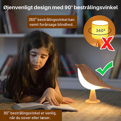 ZenGlow™ – Elegant Fugle-Inspireret Natbordslampe Lys