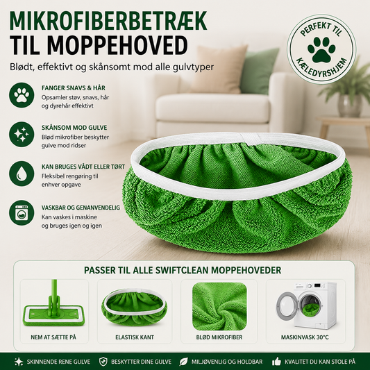 SwiftClean | Genanvendelig Mikrofiber Swiffer Støvklud (4-pak)