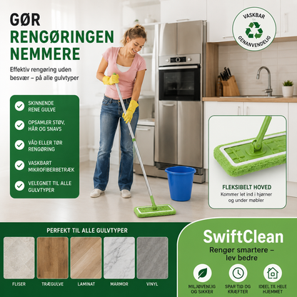 SwiftClean | Genanvendelig Mikrofiber Swiffer Støvklud