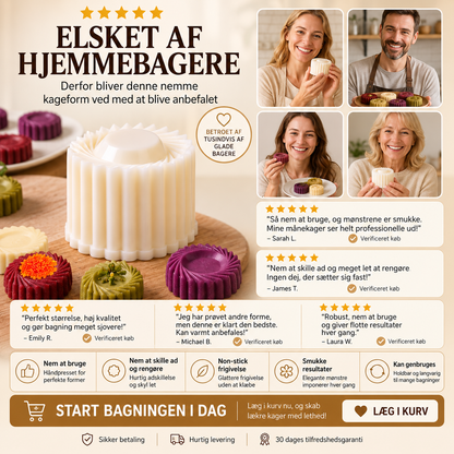 🥳 UDSALG 2026 🥳 Dobbeltsidet bageform til kreative kager