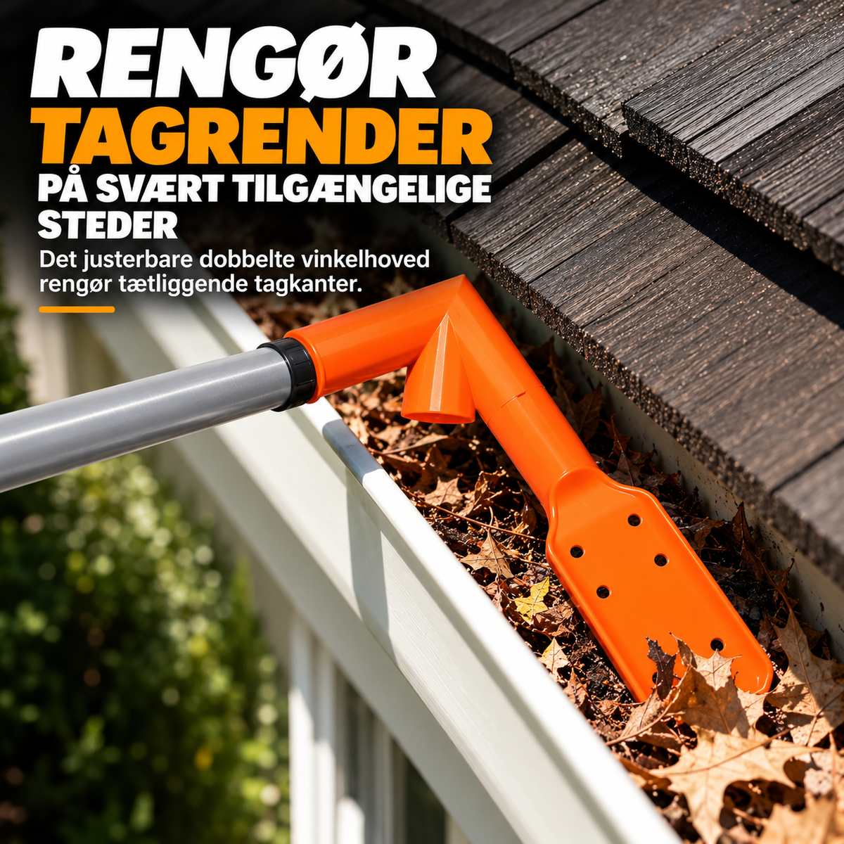 🔧 MIDLERTIDIG 50 % RABAT! ✨ Værktøj til rengøring af tagrender uden stige
