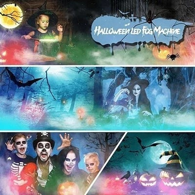 ⏳🔥50 % RABAT I BEGRÆNSET PERIODE! ⏰💨 Ultralyds-tågemaskine med 12 LED’er – Skaber kølig tåge og farverigt lys – Perfekt til luftfugtere, springvand eller Halloween-dekoration – kører lydløst i vand 💧✨
