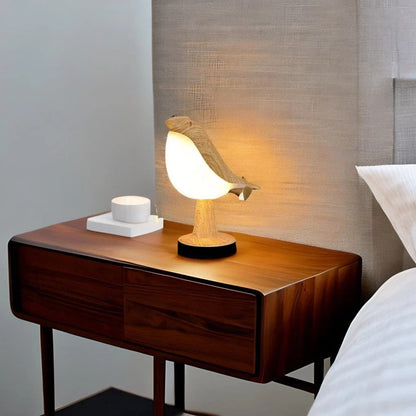 ZenGlow™ – Elegant Fugle-Inspireret Natbordslampe Lys