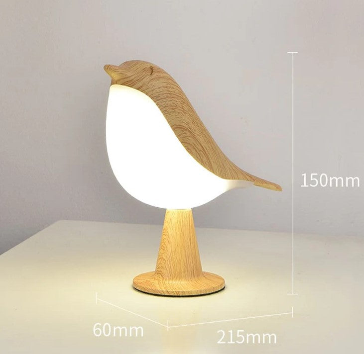 ZenGlow™ – Elegant Fugle-Inspireret Natbordslampe Lys