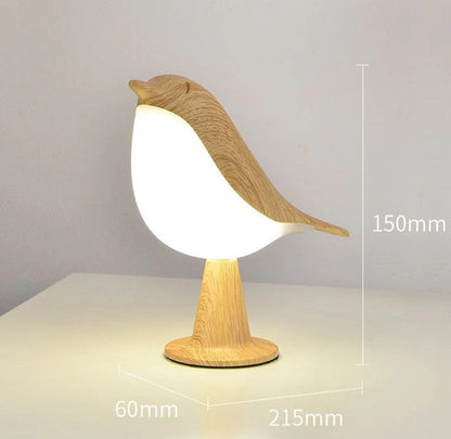 ZenGlow™ – Elegant Fugle-Inspireret Natbordslampe Lys