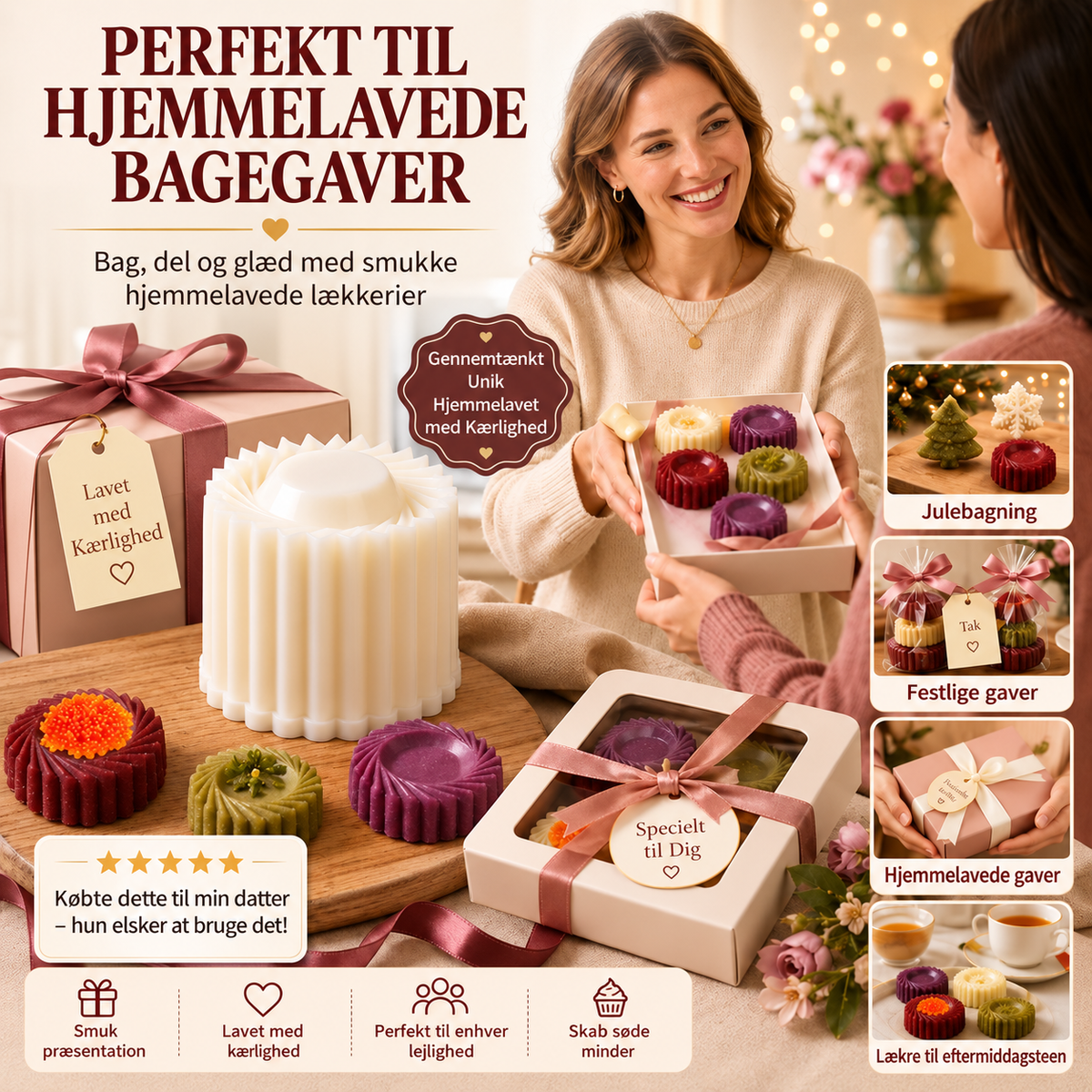 🥳 UDSALG 2026 🥳 Dobbeltsidet bageform til kreative kager