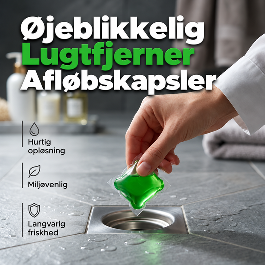 Bioenzym-kapsler til fjernelse af lugt i afløbet