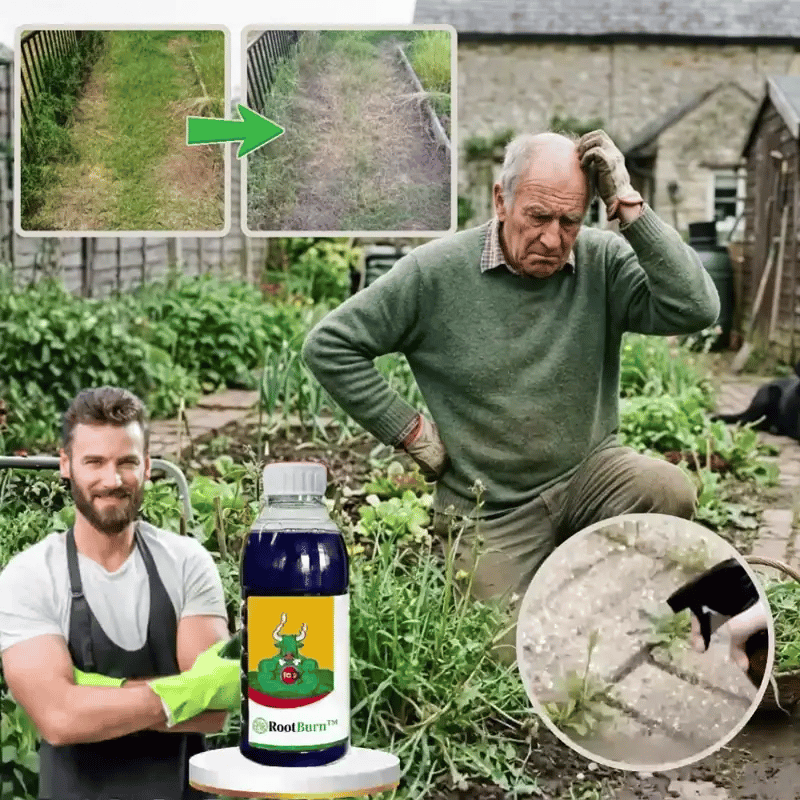 Megatilbud | RootBurn™ Ukrudtsmiddel | Fjern genstridigt ukrudt – synlige resultater på bare 24 timer!