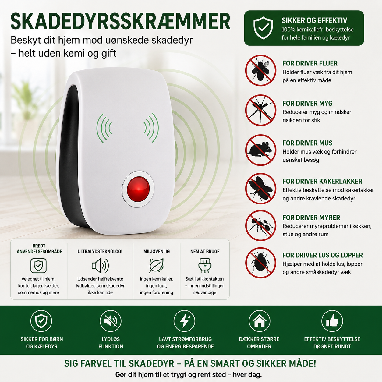 Skadedyrsskræmmer | Beskyt dit hjem mod skadedyr