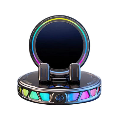 🌈 50 % rabat! 🚗 360° roterbar bilholder med trådløs opladning og RGB-stemningsbelysning