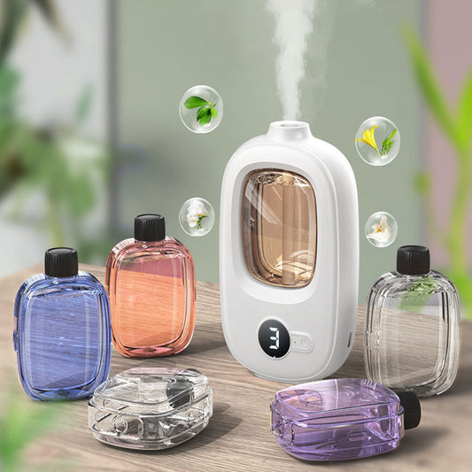 🎶Automatisk aromaterapidiffusor 🌿✨ | Ultralydsforstøvning · Tidsstyret forstøvning · Smart skærm · Kan monteres på væg eller bord