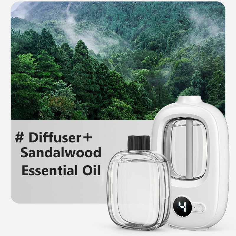 🎶Automatisk aromaterapidiffusor 🌿✨ | Ultralydsforstøvning · Tidsstyret forstøvning · Smart skærm · Kan monteres på væg eller bord