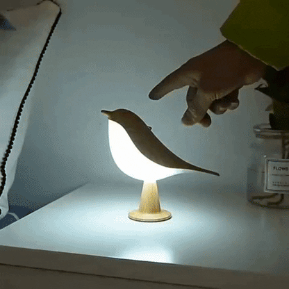 ZenGlow™ – Elegant Fugle-Inspireret Natbordslampe Lys